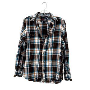 OLD NAVY Vintage Flannels Cotton Long Sleeves in Brown & Blue size S